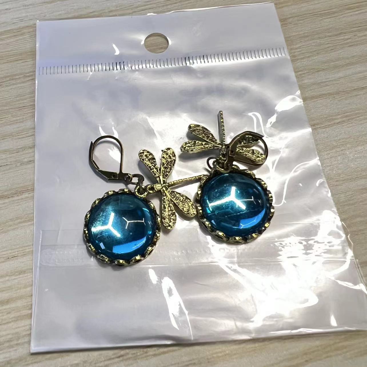 Boho Chakra Blue Moonstone Earrings – Ethnic Drop Design