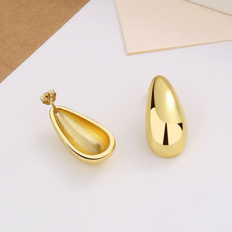 16K Gold Plated Water Drop Earrings – Simple & Elegant