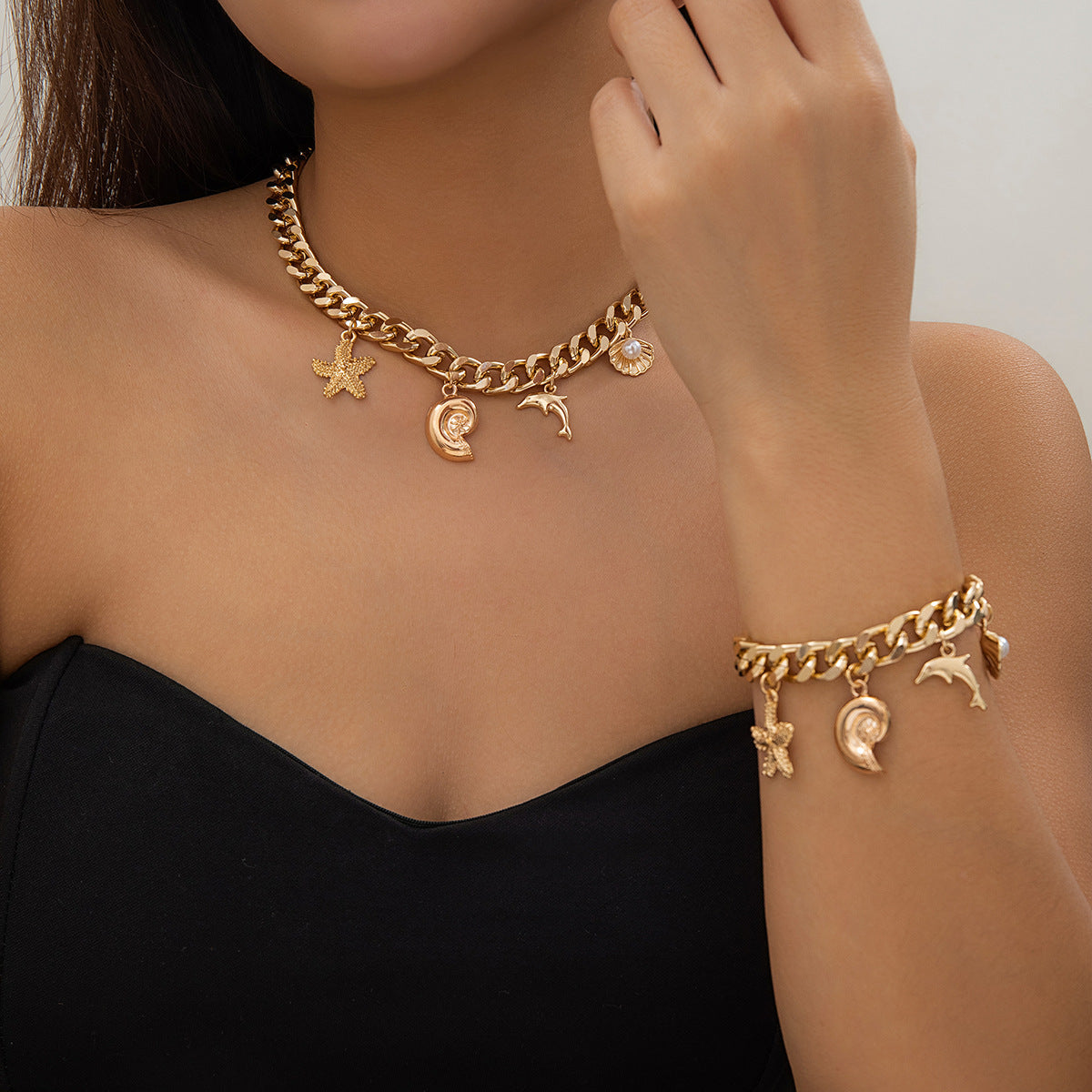 Trendy Boho Choker & Bracelet Set