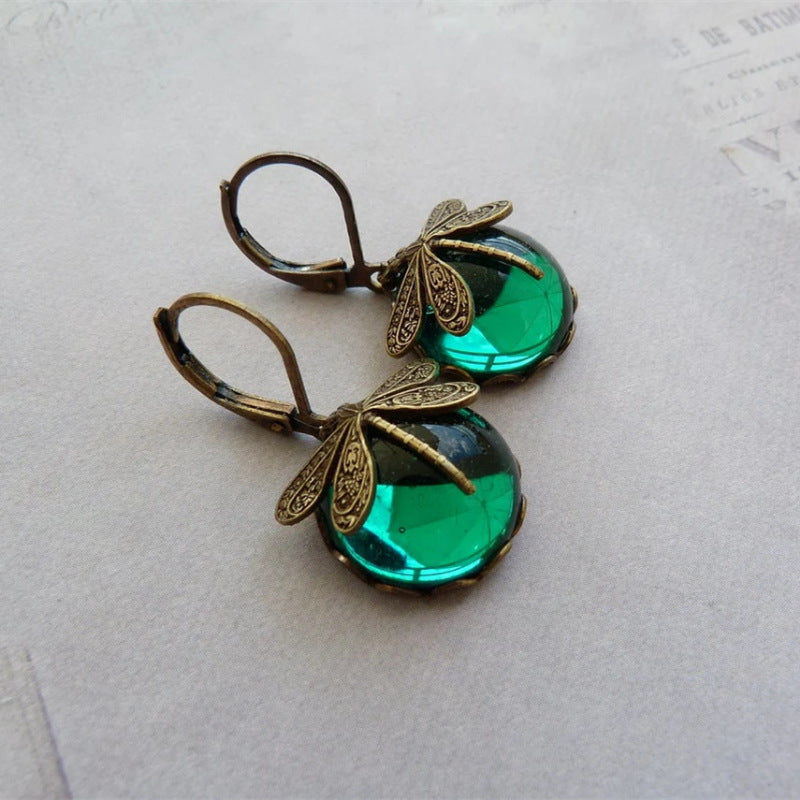 Boho Chakra Blue Moonstone Earrings – Ethnic Drop Design