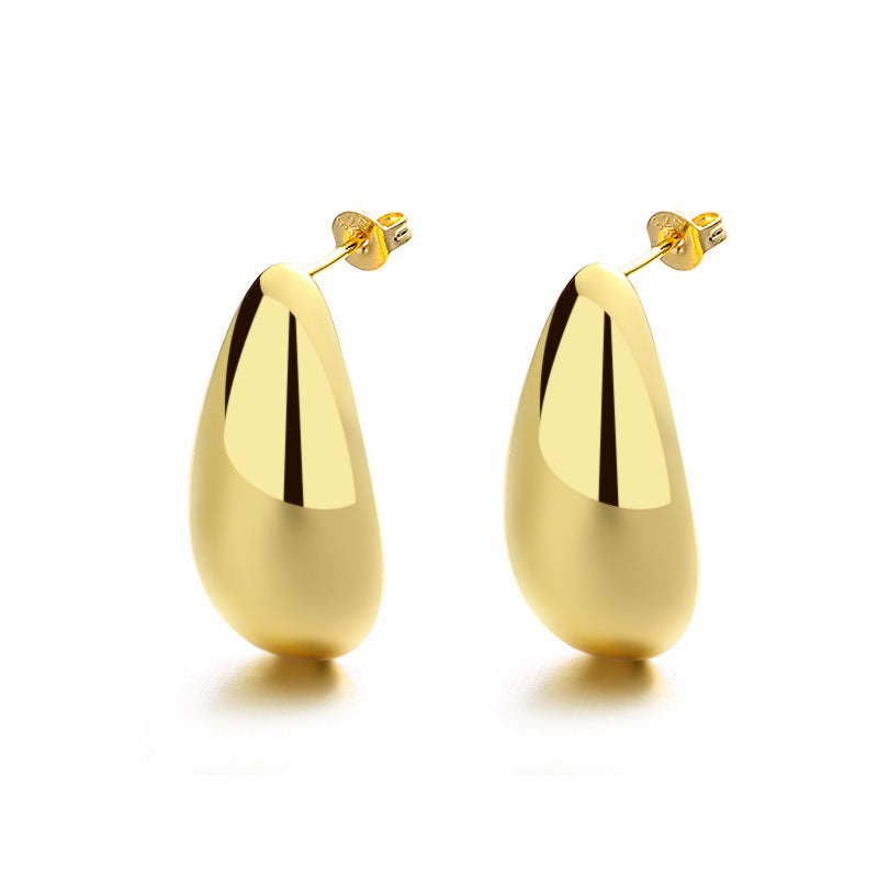 16K Gold Plated Water Drop Earrings – Simple & Elegant