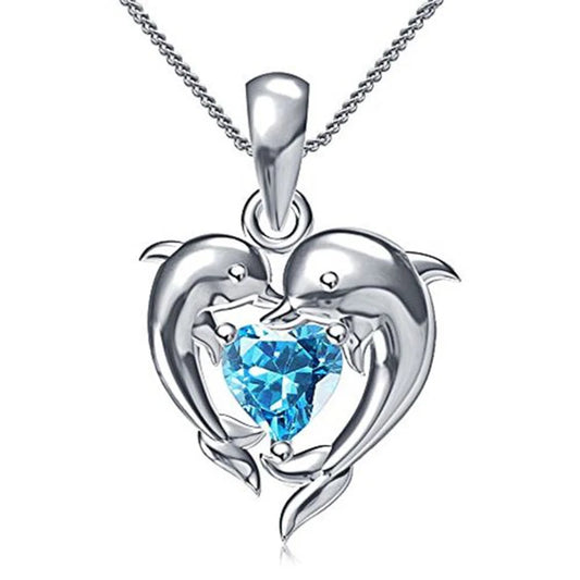 Huitan Dolphin Couple Necklace