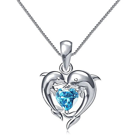 Huitan Dolphin Couple Necklace